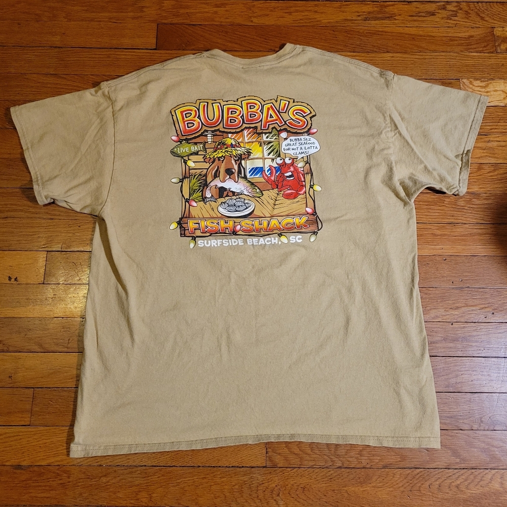 Bubba's Fish Shack Surfside Beach SC Cotton Tee Shirt Men's XL